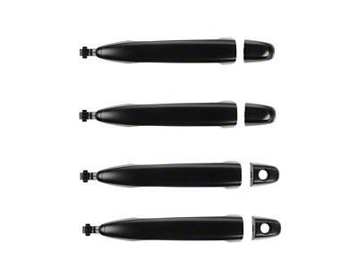 Exterior Door Handles; Front and Rear; Paint to Match Black (05-15 Tacoma)