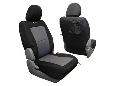 Bartact Tactical Series Front Seat Covers; Black/Graphite (09-15 Tacoma w/ Bucket Seats, Excluding TRD Pro)