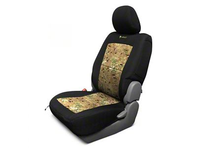 Bartact Tactical Series Front Seat Covers; Black/Multicam (09-15 Tacoma w/ Bucket Seats, Excluding TRD Pro)