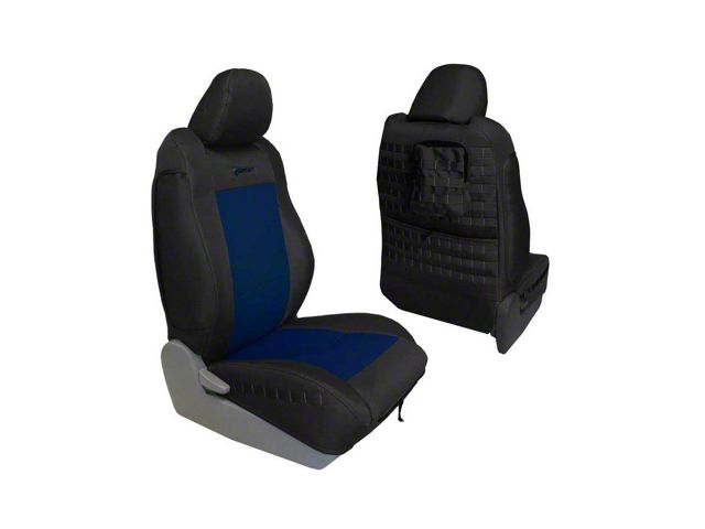 Bartact Tactical Series Front Seat Covers; Black/Navy (09-15 Tacoma TRD Pro)