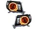 Oracle OE Style Headlights with White LED Halo; Black Housing; Clear Lens (05-11 Tacoma)