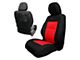 Bartact Tactical Series Front Seat Covers; Black/Red (16-19 Tacoma w/ Bucket Seats)