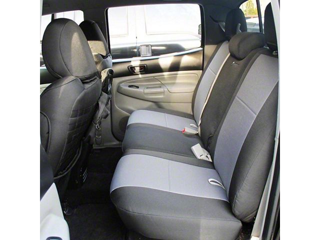 Bartact Tactical Series Rear Seat Cover; Black/Khaki (09-15 Tacoma Double Cab)