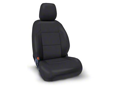 PRP Front Seat Covers; All Black (16-23 Tacoma w/o Electric Seat Adjusters)