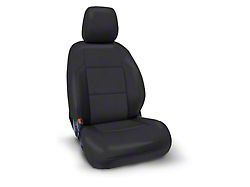 PRP Front Seat Covers; All Black (16-22 Tacoma w/ Electric Seat Adjusters)