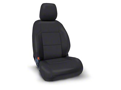 PRP Front Seat Covers; All Black (16-23 Tacoma w/ Electric Seat Adjusters)