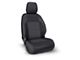 PRP Front Seat Covers; Black and Gray (16-23 Tacoma w/ Electric Seat Adjusters)