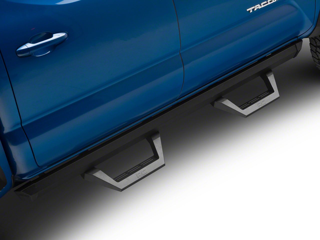 Rough Country SRX2 Adjustable Aluminum Side Step Bars; Textured