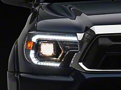 Raxiom Axial Series Switchback Projector Headlights; Chrome Housing; Clear Lens (12-15 Tacoma)