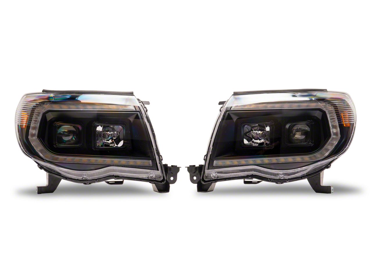 Raxiom Tacoma Axial Series Switchback Projector Headlights; Black Housing;  Clear Lens TT23361 (05-11 Tacoma) Free Shipping