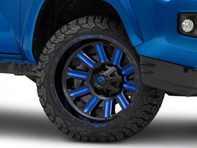 Fuel Wheels Hardline Gloss Black with Blue Tinted Clear 6-Lug Wheel; 20x9; 20mm Offset (16-23 Tacoma)