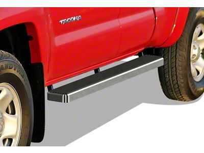5-Inch iStep Running Boards; Hairline Silver (05-23 Tacoma Access Cab)
