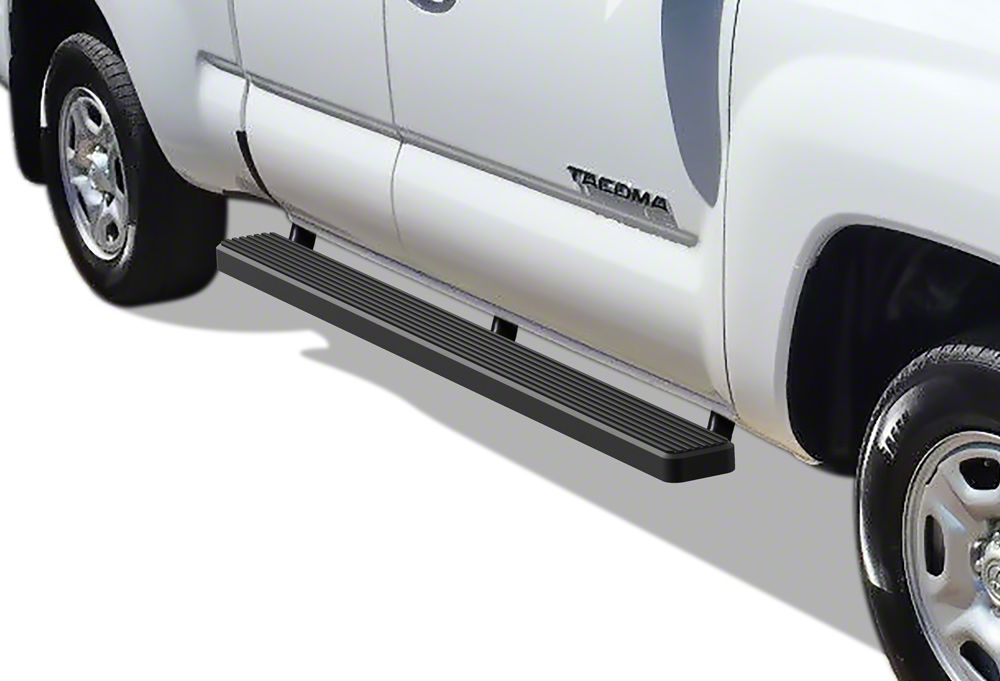 5-Inch iStep Running Boards; Black (05-23 Tacoma Access Cab)