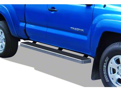 6-Inch iStep Running Boards; Hairline Silver (05-23 Tacoma Access Cab)