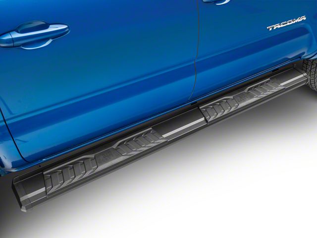 OE Style Running Boards; Black (05-23 Tacoma Double Cab)