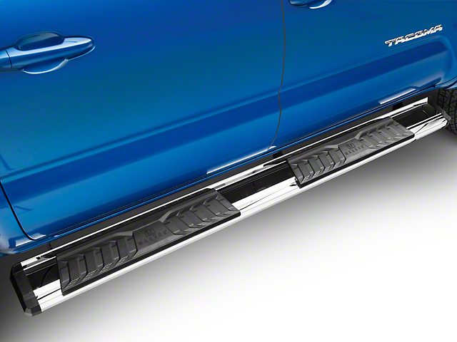 OE Style Running Boards; Silver (05-23 Tacoma Double Cab)