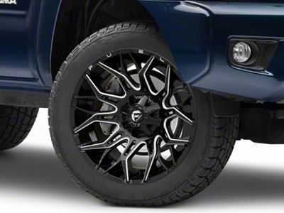 Fuel Wheels Twitch Glossy Black Milled 5-Lug Wheel; 20x9; 1mm Offset (05-15 Tacoma)