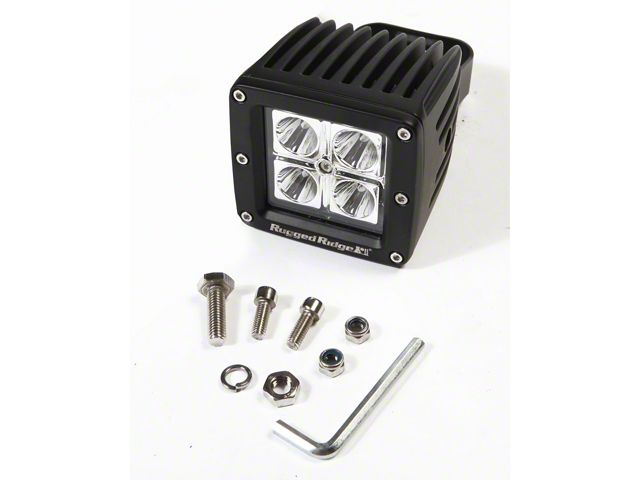 Rugged Ridge 3-Inch Square LED Light (Universal; Some Adaptation May Be Required)
