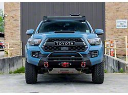 Southern Style Offroad Slimline Hybrid Front Bumper with Bull Bar, Winch Line Opening and 30-Inch Baja Designs S8 LED Light Bar Cutout; Matte Black (16-22 Tacoma)