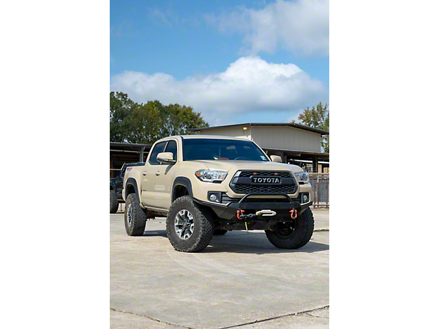 Southern Style Offroad Slimline Hybrid Front Bumper with Winch Line Opening; Matte Black (16-22 Tacoma)