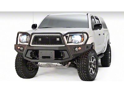 Fab Fours Premium Winch Front Bumper with Full Guard; Matte Black (05-11 Tacoma)