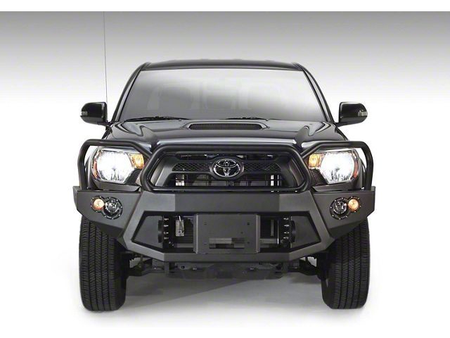 Fab Fours Premium Winch Front Bumper with Full Guard; Matte Black (12-15 Tacoma)