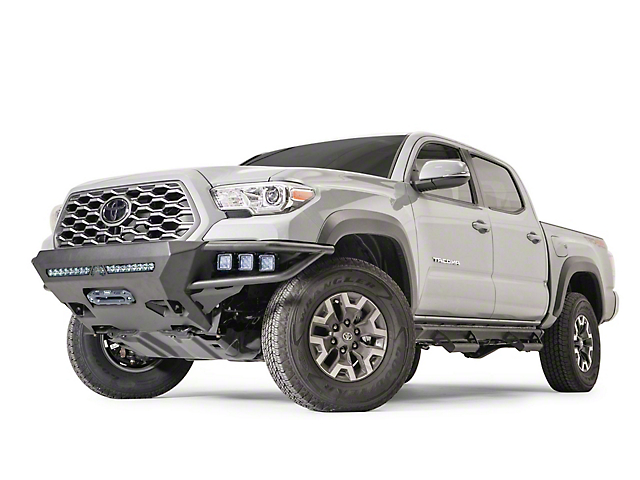 Fab Fours Ultra Light Hybrid Winch Front Bumper with No Guard; Matte Black (16-22 Tacoma)