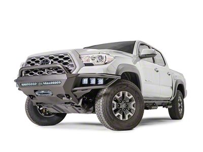 Fab Fours Ultra Light Hybrid Winch Front Bumper with Pre-Runner Guard; Matte Black (16-23 Tacoma)