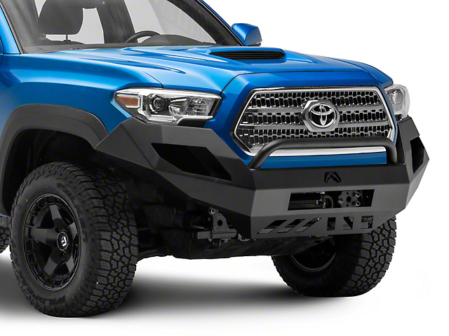 Fab Fours Vengeance Front Bumper with Low Pre-Runner Guard; Matte Black (16-23 Tacoma)