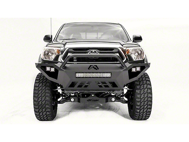 Fab Fours Vengeance Front Bumper with Pre-Runner Guard; Matte Black (12-15 Tacoma)