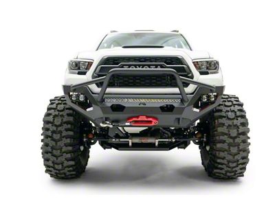 Fab Fours Matrix Front Bumper with High Pre-Runner Guard; Bare Steel (16-23 Tacoma)