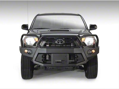 Fab Fours Premium Heavy Duty Winch Front Bumper with Full Guard; Bare Steel (12-15 Tacoma)