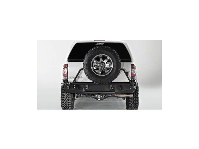 Fab Fours Premium Rear Bumper Tire Carrier; Bare Steel (05-15 Tacoma)