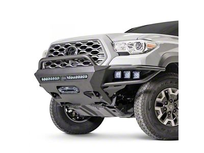 Fab Fours Ultra Light Hybrid Winch Front Bumper with Pre-Runner Guard; Bare Steel (16-23 Tacoma)