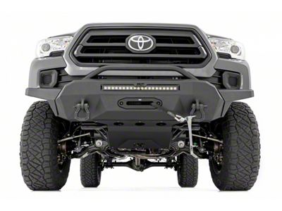 Rough Country Hybrid High Clearance Front Bumper with 20-Inch Black Series LED Light Bar (16-23 Tacoma)