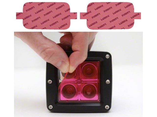 Lamin-X Rigid Industries Fog Light Tint Covers; Pink (16-23 Tacoma TRD)