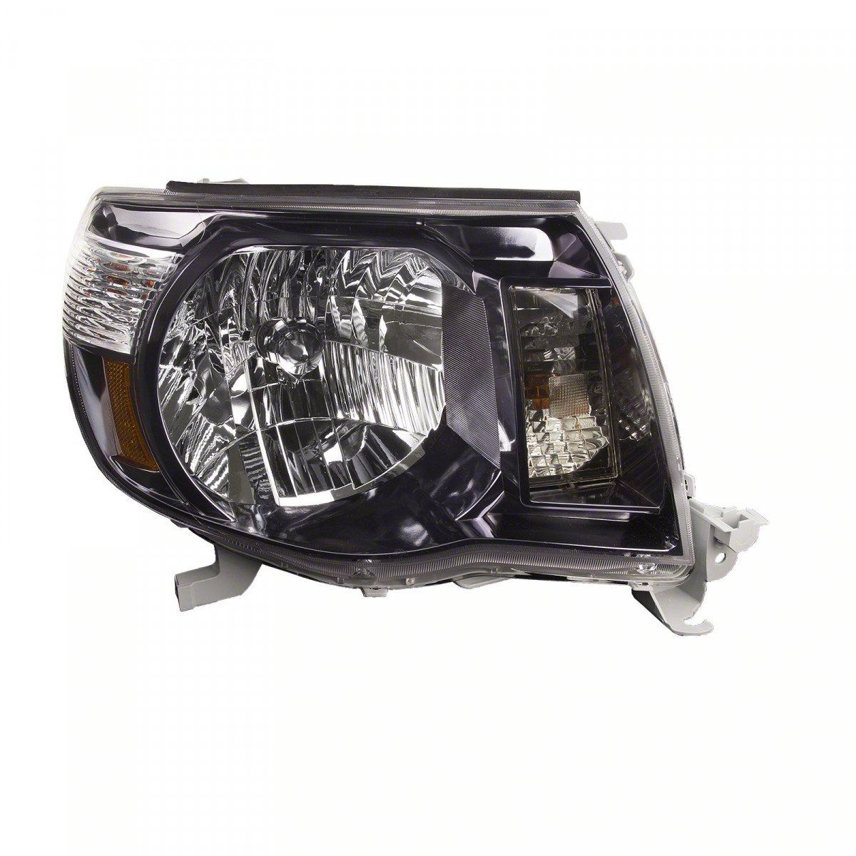 Headlights Depot Halogen Headlight; Passenger Side; Black