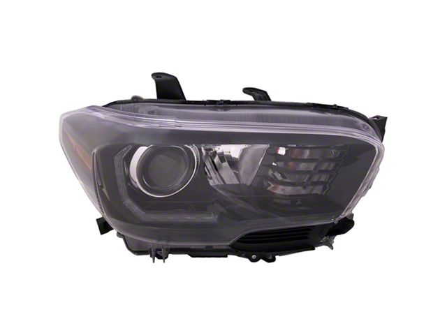 Headlights Depot LED DRL Headlight; Passenger Side; Black Housing; Clear Lens (17-19 Tacoma)