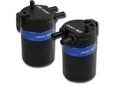 ADD W1 Baffled Oil Catch Can Kit V3; Blue Ring (05-15 Tacoma)