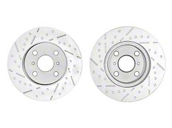 Remmen Brakes Bathurst Series Cross-Drilled and Slotted 6-Lug Brake Rotor and Street Performance Pad Kit; Front (08-23 Tacoma)
