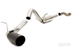 Carven Exhaust Progressive Series Single Exhaust System with Black Tip; Side Exit (16-22 2.7L Tacoma)