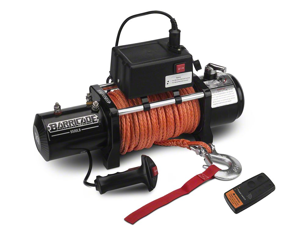 Barricade 9,500 lb. Winch with Synthetic Rope and Wireless Control