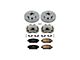 PowerStop OE Replacement 5-Lug Brake Rotor, Pad and Caliper Kit; Front (05-15 Tacoma)