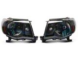 Raxiom Axial Series OE Replacement Headlights; Black Housing; Clear Lens (05-11 Tacoma)