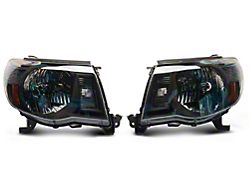 Raxiom Axial Series OE Replacement Headlights; Black Housing; Clear Lens (05-11 Tacoma)
