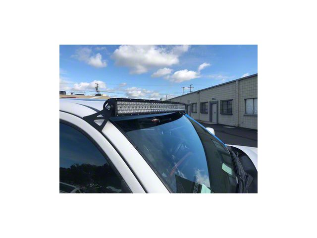 Cali Raised LED 52-Inch Curved LED Light Bar with Roof Mounting Brackets and Amber Backlight Switch; Spot Beam (05-23 Tacoma)