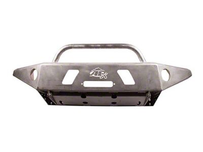 APEX Aluminum Front Bumper with LED Hoop; Black (05-15 Tacoma)