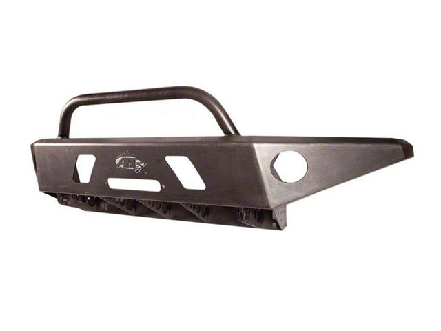 APEX Steel Front Bumper with LED Hoop; Black (05-15 Tacoma)