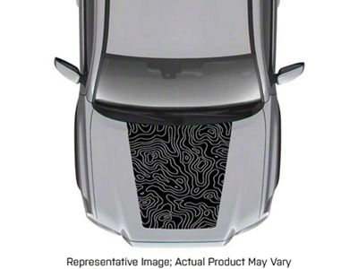 Topography Hood Decal; Matte White (16-23 Tacoma)