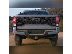 Topography Tailgate Decal; Gloss Black (16-23 Tacoma)